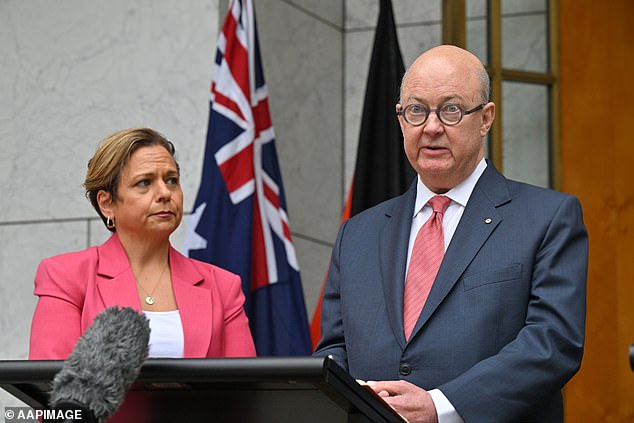 ABC's new president, Kim Williams, has made no secret of his desire to improve the flagging performance of ABC radio programming. Above, with the Minister of Communications, Michelle Rowland.