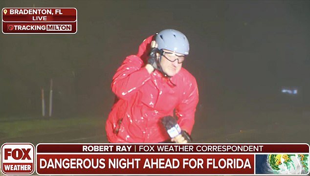 A soaked Ray said the weather conditions were the strongest he had experienced all season.