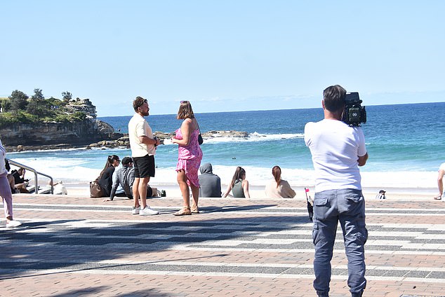 Filming for the upcoming series has already begun, and next year's group of contestants have already met their two potential partners and attended the show's dinners at different locations around Sydney. In the photo, the Love Triangle couple meet for the first time in Coogee