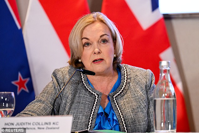 Judith Collins, New Zealand's first defense minister (pictured), dismissed these claims on Thursday, describing them as coming from 