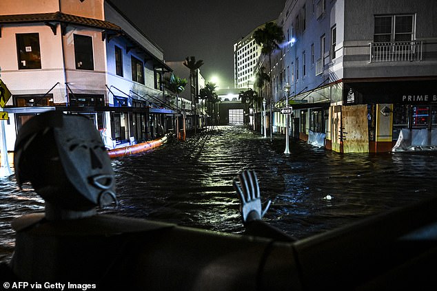 A flash flood emergency remained in effect in the Tampa area due to high water brought by Milton when it made landfall as a Category 3 storm.