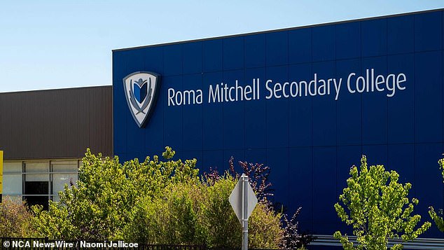 The alleged assault by a staff member was against a schoolgirl at the all-girls Roma Mitchell Secondary College (above) in Adelaide's inner north.