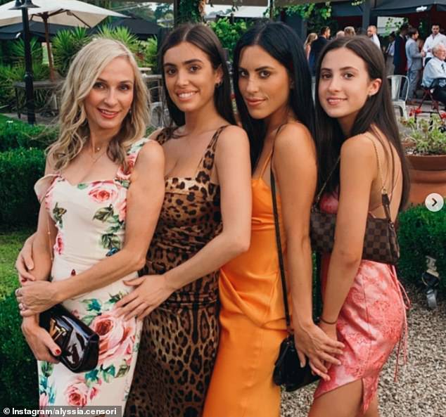 Bianca (second, left) spent time in Australia with her family. Pictured with her mother Alexandra, second on the right is Bianca's sister Alyssia, and on the far right is Bianca's other sister Angelina.