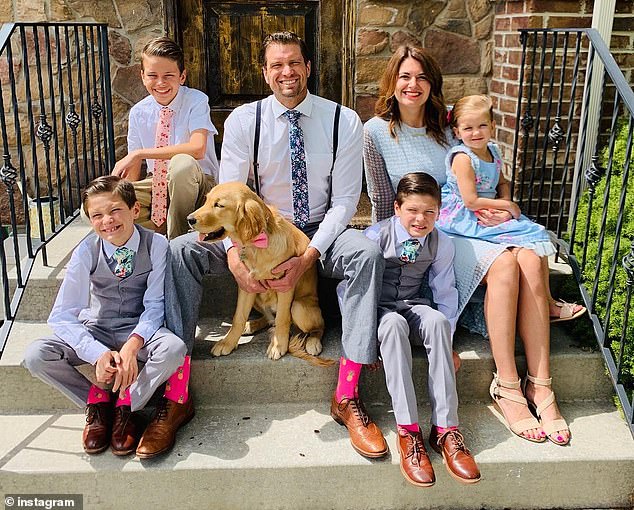 Bingham with his wife Lindsay and their four children.