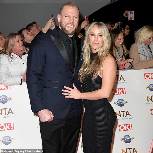 The fitness guru, 37, and former rugby player James, 39, announced their split in October 2023, after a decade together and five years of marriage (pictured in January 2020).