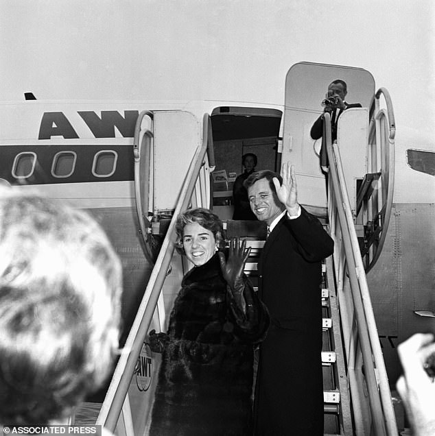 Ethel Kennedy with her husband, then-Attorney General Robert Kennedy, in 1962