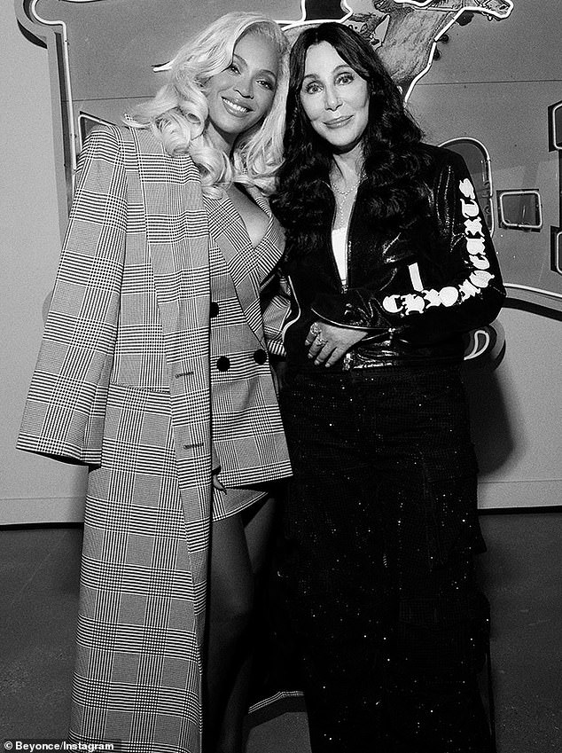 The message is that the 43-year-old superstar is so powerful in the music industry that others have to bow to her or not. Seen with Cher