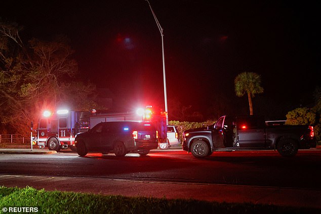 Emergency services go to the scene near Siesta Key, hard hit by storms