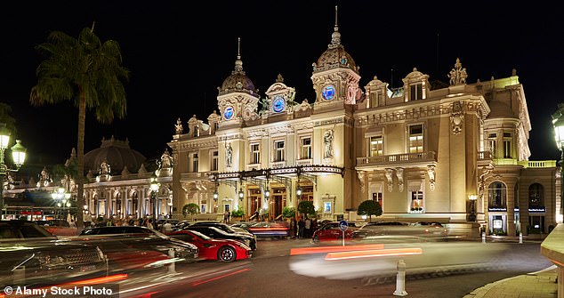 The costly car accident occurred in Monaco in front of the Hotel De Paris (pictured). The outside of the hotel, which also houses the Monte Carlo casino, is lined with numerous luxury cars throughout the day as the super-rich flock to the area to flaunt their wealth.