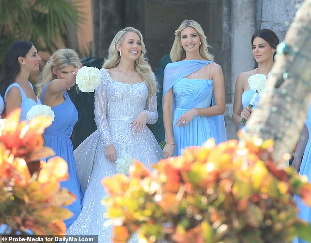 Tiffany with her sister Ivanka at their 2022 wedding