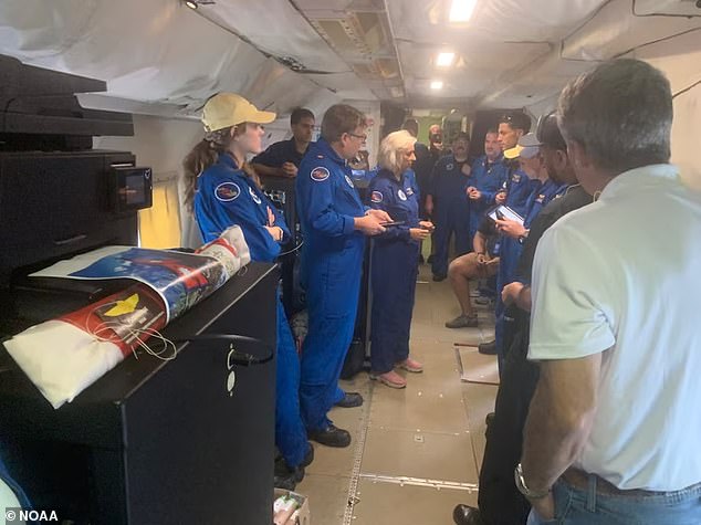 Hurricane hunters on a mission into Hurricane Milton on Tuesday night (above) honored their longtime meteorologist colleague at the U.S. National Oceanic and Atmospheric Administration (NOAA), Peter Dodge, 73, releasing his ashes into the eye of the storm at 11 p.m.