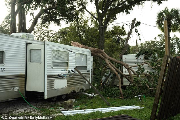 The force of the winds was so strong that in some parts there were trees uprooted