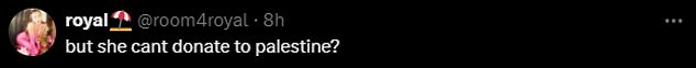 Some people also criticized Taylor for not contributing to other causes, such as the ongoing Israeli-Palestinian conflict.