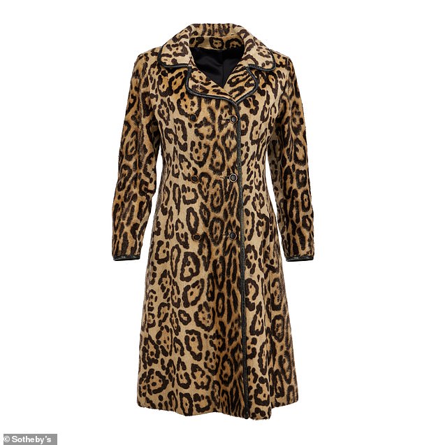 This vintage double-breasted leopard faux fur coat from 1969 was one of Carolyn's favorites, although she lent it to her friend RoseMarie for a date.