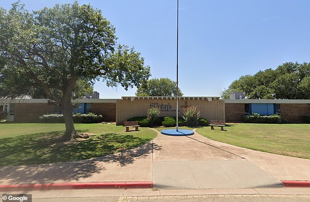 He had been working as a teacher's aide at St. John's Episcopal School in Abilene, Texas (pictured) at the time.