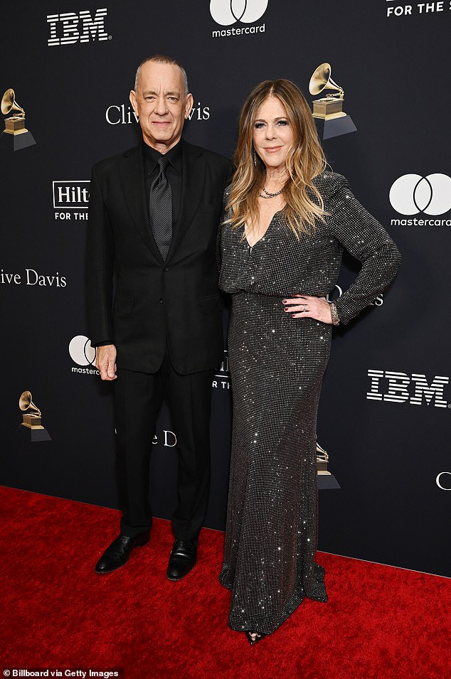 Tom Hanks, 68, and Rita Wilson, 67, have become the latest celebrities to fall victim to robberies in the Los Angeles metropolitan area. Photographed in Los Angeles in February.