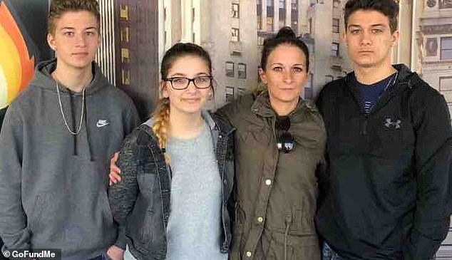 Mia had two brothers and a mother (pictured) who suffered a brain injury in 2019.