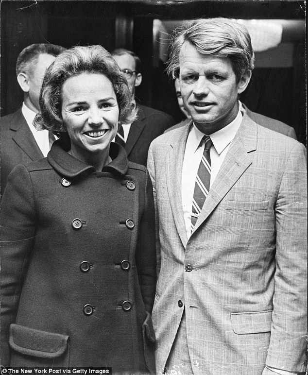 RFK, pictured with Ethel at their home in 1968, married Ethel in 1950 when he was 22, and the following year Kathleen was born, the first of their 11 children.