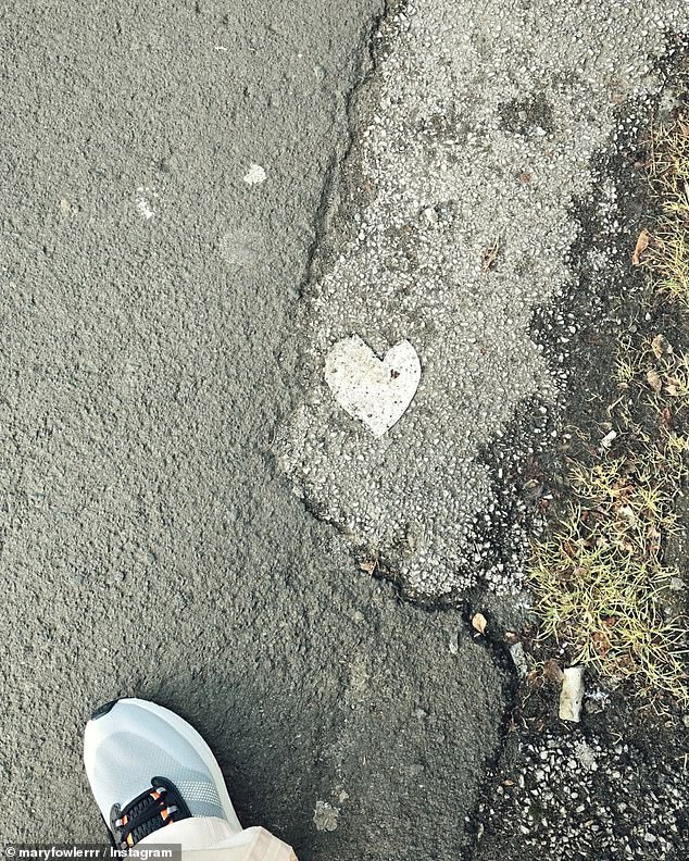 The Matildas star, 21, posted a series of pictures on Instagram from the countryside on Friday, and among the photos was a love heart (pictured).