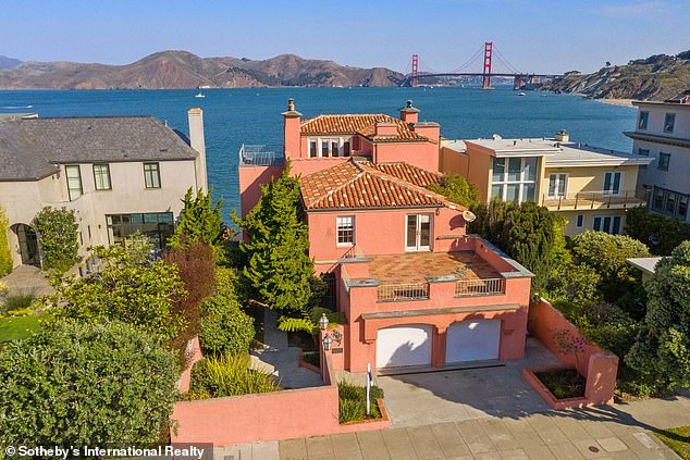 The home's location alone should help the sale with unobstructed views of the famous Golden Gate Bridge, Marin Headlands, Baker Beach and the Pacific Ocean.