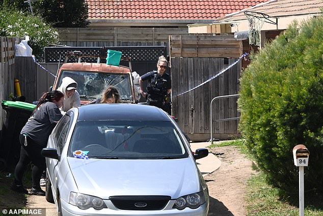 Three dogs were shot dead at the Dandenong home after Ms Garrett, aged in her 20s, was brutally attacked.