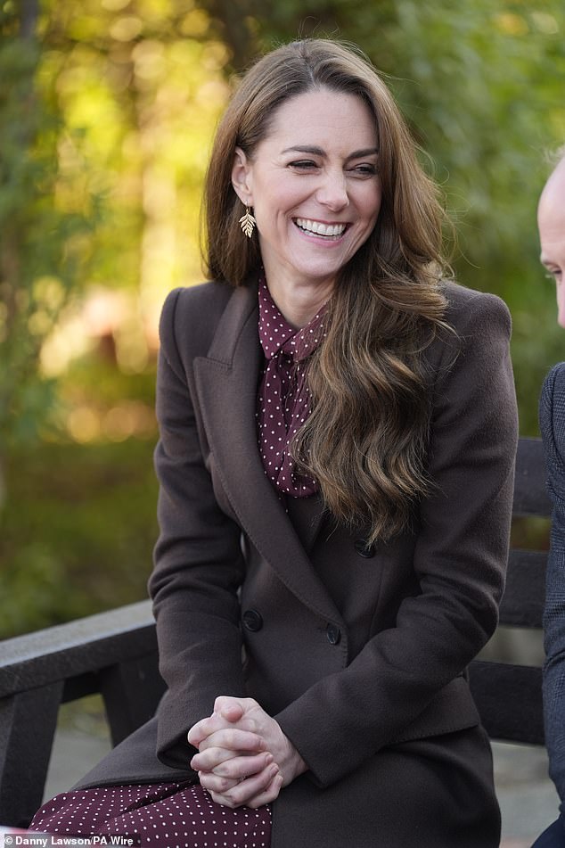 A smile that will warm the hearts of royal fans: The Princess of Wales smiled as she sat in Southport