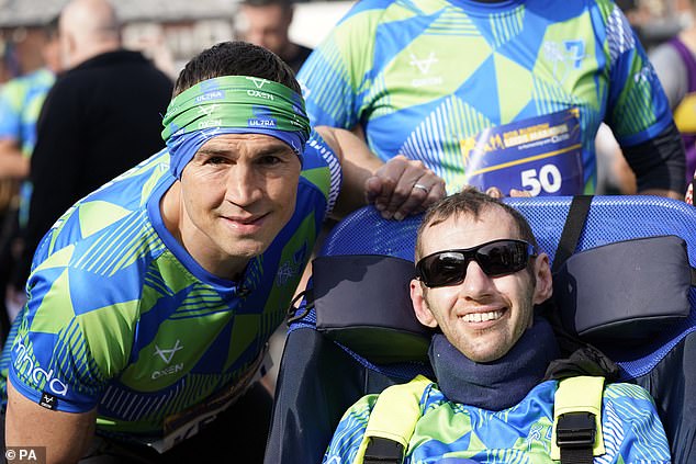 Burrow worked with former teammate Kevin Sinfield to raise money for MND charities.