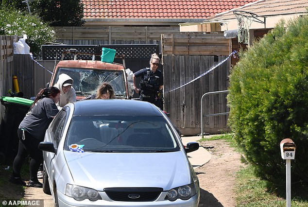 The Ross Street property where a young woman was attacked by three dogs on Thursday