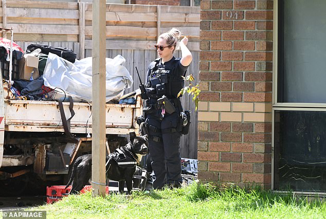 Police were faced with terrifying scenes upon entering the property's backyard.