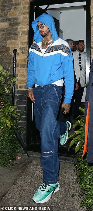 Lewis Hamilton and Miles Chamley-Watson partied into the early hours of the morning at Chiltern Firehouse in London on Thursday.