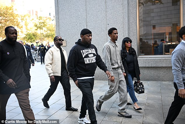 Diddy's sons, Justin Dior and King Combs, were also present to show their support for their embattled father in court.