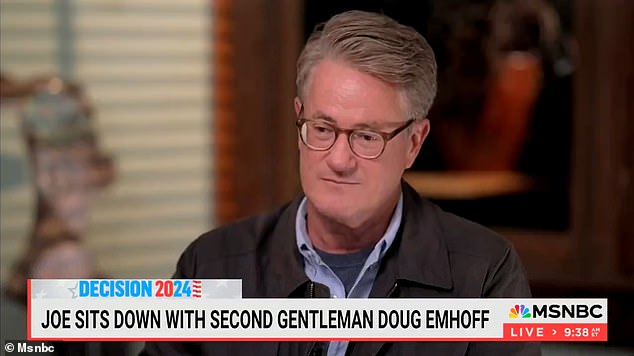 Interviewer Joe Scarborough asked Emhoff about Donald Trump's attacks and how he handles 'sensational stories about his personal life.'