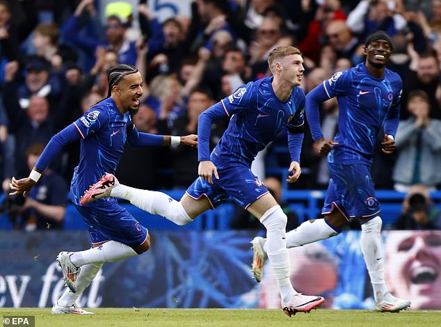 Cole Palmer (centre) appears to have started his season at Chelsea where he left off last season.