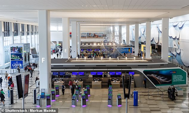 The attractive offer is only available at specific pickup stations in Manhattan, allowing travelers to carry their luggage to the meeting point before arriving at LaGuardia Airport (pictured).