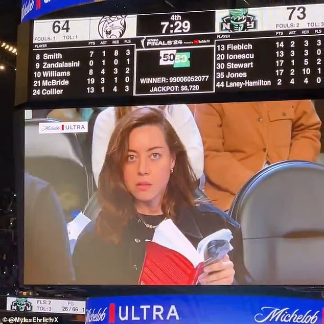 Aubrey was being Aubrey in the WNBA finals and worked the camera in her favor.