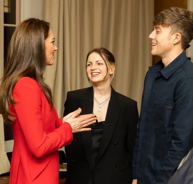 Carmen was also alongside Roman as he chatted to the Princess of Wales and Queen Camilla at the Sovereign Creative Industries Garden Party in May.