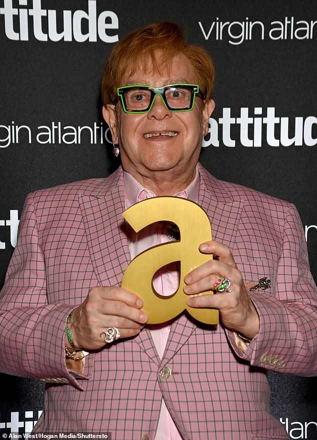 On Wednesday night, Sir Elton made a rare public appearance as he took to the stage at the Attitude Awards 2024 to receive the Legacy Award.