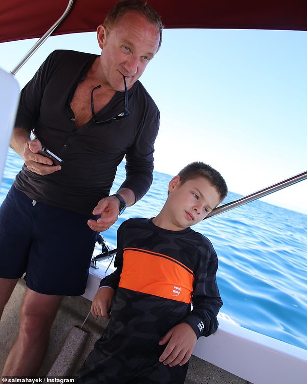 Another photograph was taken in the past with his father, Francois-Henri Pinault, during a boat trip.