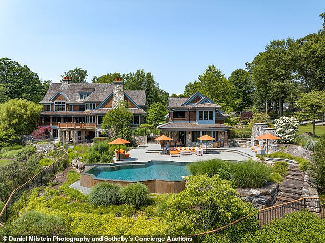 The house is also complete with an infinity pool and a guest house.