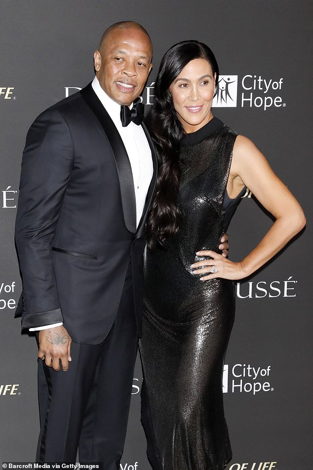 Dr. Charles Sophy, a psychiatrist who said he counseled the Compton, California native and his ex-wife Nicole Young, 54, during their marriage and as a mediator after their separation, is suing the rapper. The former couple photographed in 2018 in Los Angeles.