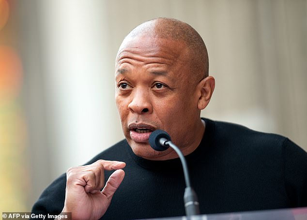 Sophy said in court documents that she had felt intimidated by Dr. Dre's threats and, as a result, had put on a bulletproof vest as a precaution; Dr. Dre in the photo from 2018