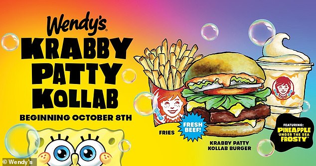 The collaboration between Wendy's and SpongeBob was announced on October 2