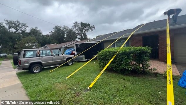 After the storm, everything seemed to stay in place, including the roof.