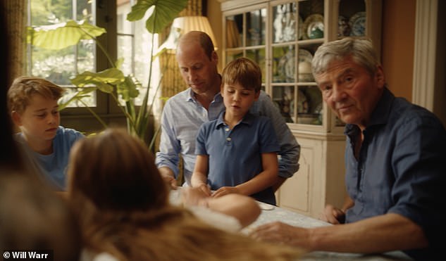 Royal fans got a glimpse of the family playing cards during Kate's emotional video, where she announced the end of her chemotherapy.