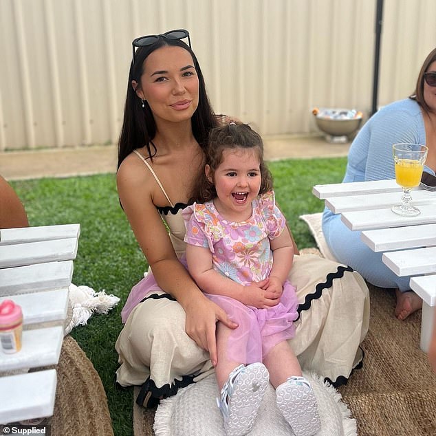 The mother (pictured with her two-year-old daughter) was diagnosed with ovarian cancer.