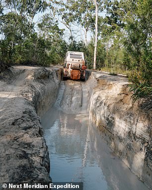 The pair are pictured here competing at the Frenchman's Track in Cape York, Australia. Their goal is to 'get off the beaten track' on their travels.