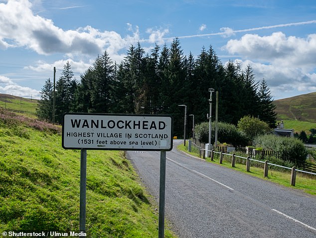 Wanlockhead is located in the south-west corner 