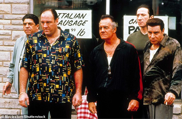 Tony Sirico, who plays Paulie Walnuts on The Sopranos (center), was associated with the Colombo crime family.