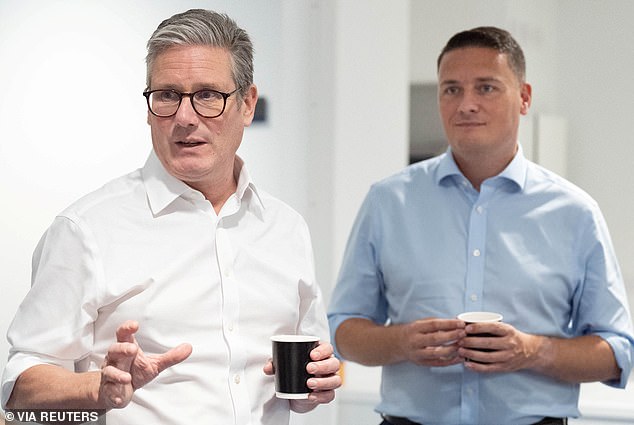 The state of England's maternity services is ¿a source of national shame,¿ Health Secretary Wes Streeting admitted last month. Pictured with Prime Minister Sir Keir Starmer