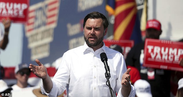 Trump's running mate JD Vance held a rally in Tucson, AZ, on the first day of early voting in the state, October 9.